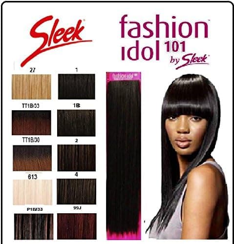 Sleek Fashion Idol 101 Hot Yaki Weave Like Human Hair Extension18INCH All Colour F1216613 Mix Blonde Streaks