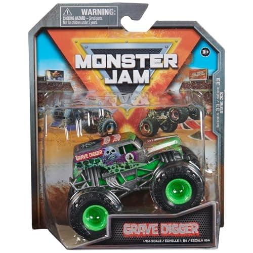 Monster Jam Official Grave Digger Monster Truck DieCast Vehicle 164 Scale Kids Toys for Boys Ages 3 and up
