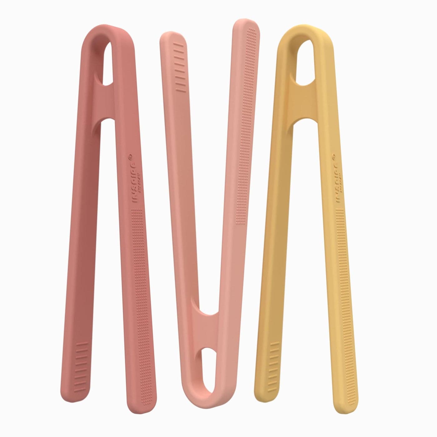 Inspire My Play 3 x Coral Silicone Mini Tongs for Kids Kids Tweezers for Fine Motor Small Toddler Tongs Child Sensory Toys and Accessories