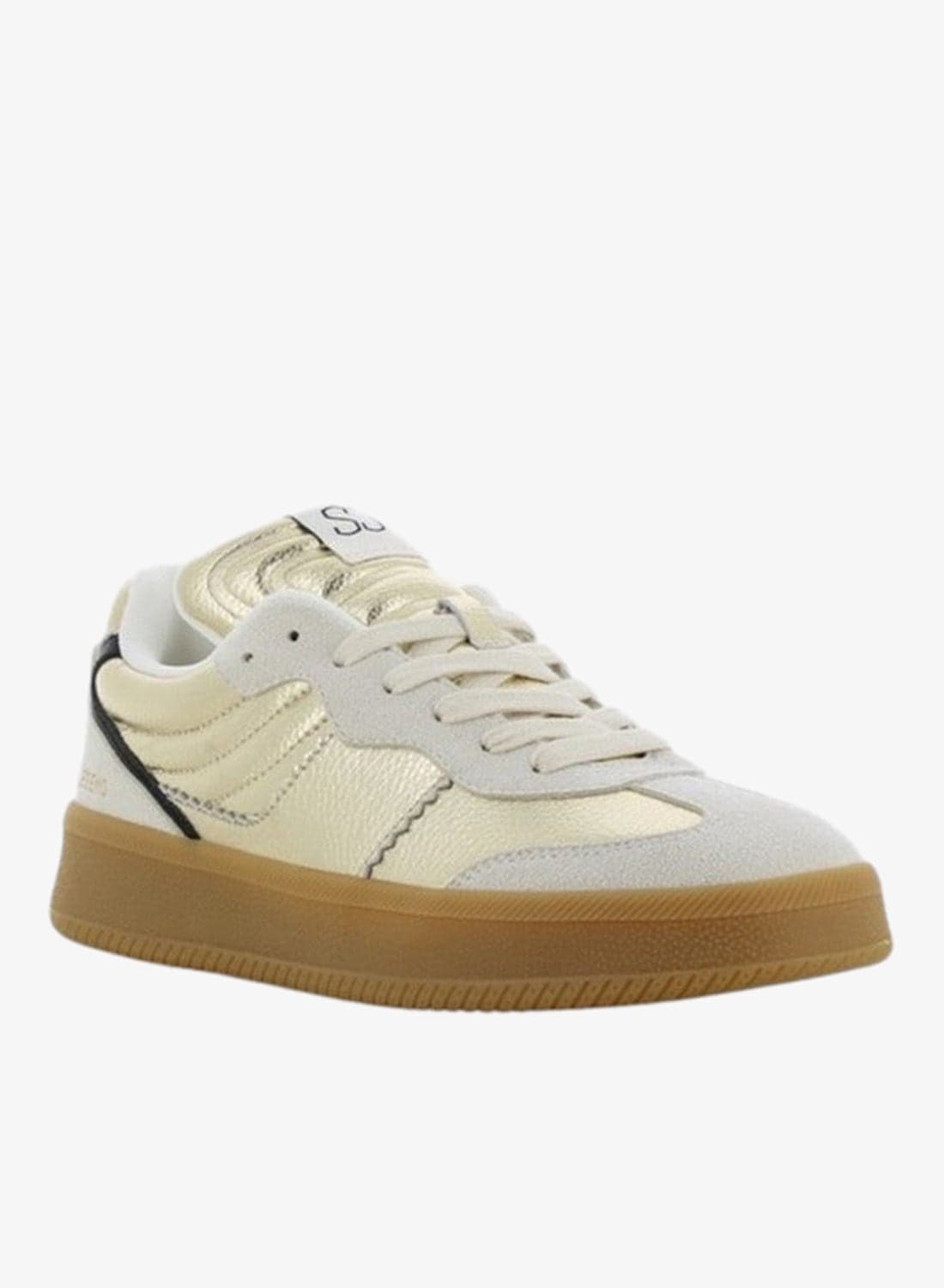 SJ Women's Metallic Lace-Up Closure Sneakers
