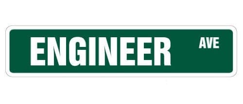 Engineer Street Sign Civil Chemical Engineering Electrical Degree IndoorOutdoor 18 Wide