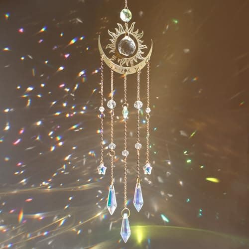 Crystal Suncatcher, Suncatchers for Windows Hanging Indoor Outdoor Prism Rainbow Maker Home Garden Decor for Thanks Giving Valentines's and Mother's Day