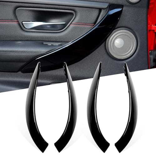 Jaronx Compatible with BMW Door Handle Outer Cover Replacement 4PCS for 3 Series F30F31 20132018 and 4 Series F36 20142017 Left Right Side Door Handle Trim Cover Glossy Black