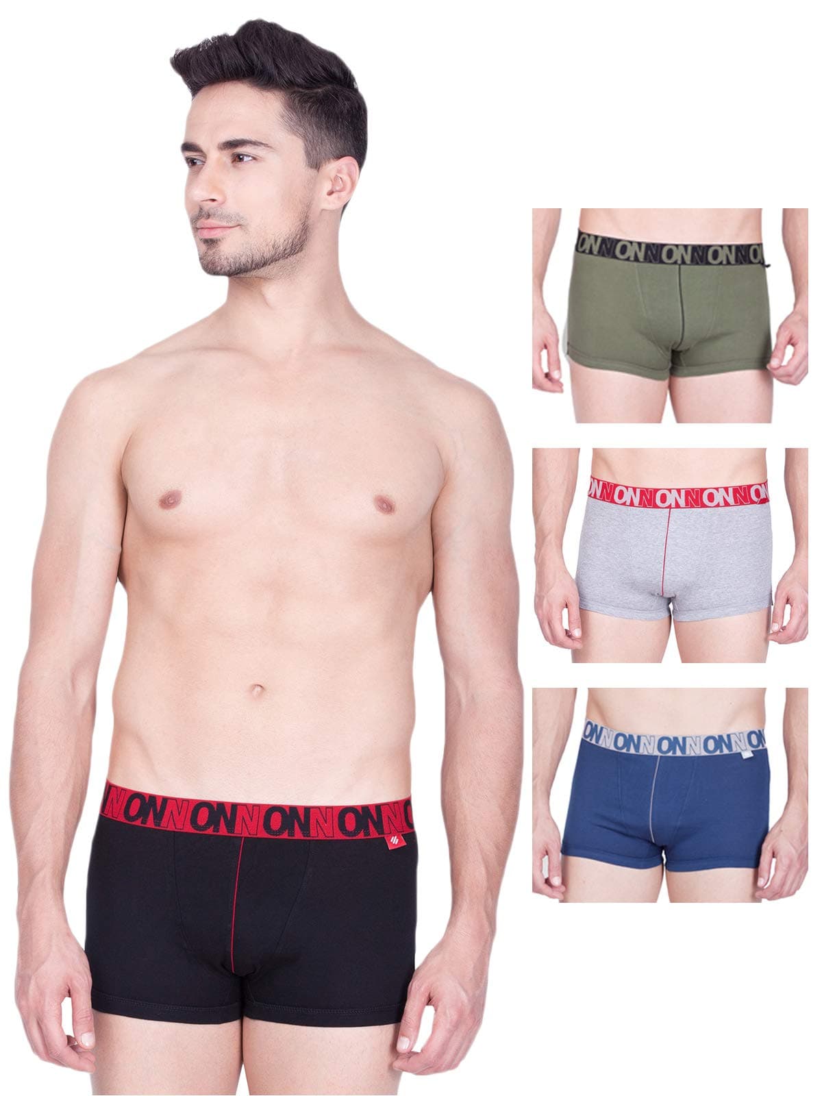 ONN Men's Cotton Boxers (Pack of 4) (Colors May Vary) (8904209869388 253_Assorted_L_4PC)