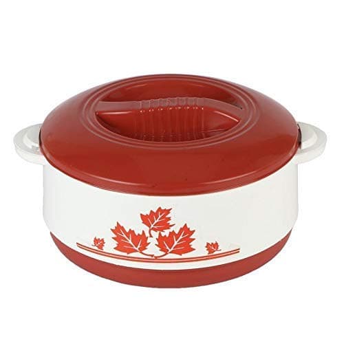 Ever 'n' Green Plastic Casserole With Cover And Bottom, Set of 1, 2 L, Red