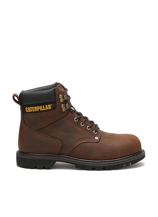 Cat Footwear mens Second Shift Steel Toe Work Boot, Dark Brown, 8 US