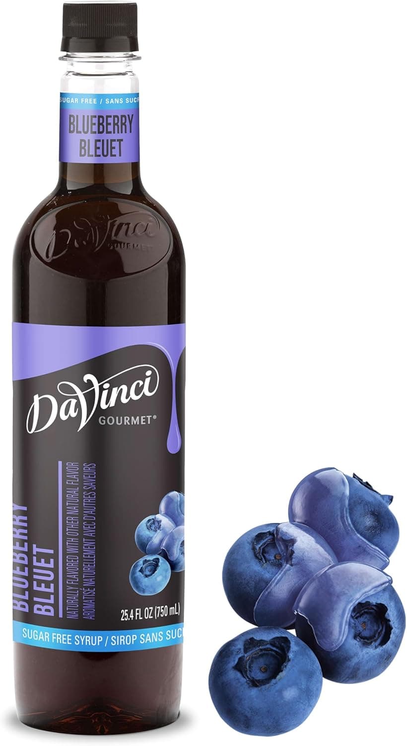 DaVinci Gourmet Sugar-Free Blueberry Syrup, 25.4 Fl Oz (750 mL)
