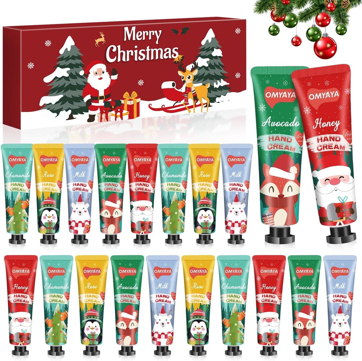 20Pack Hand Cream Christmas Hand Cream Gift Sets Hand Lotion Gift Set For Women Daily Moisturising Cream for Winter Rough Dry Hands Hand Cream for Christmas