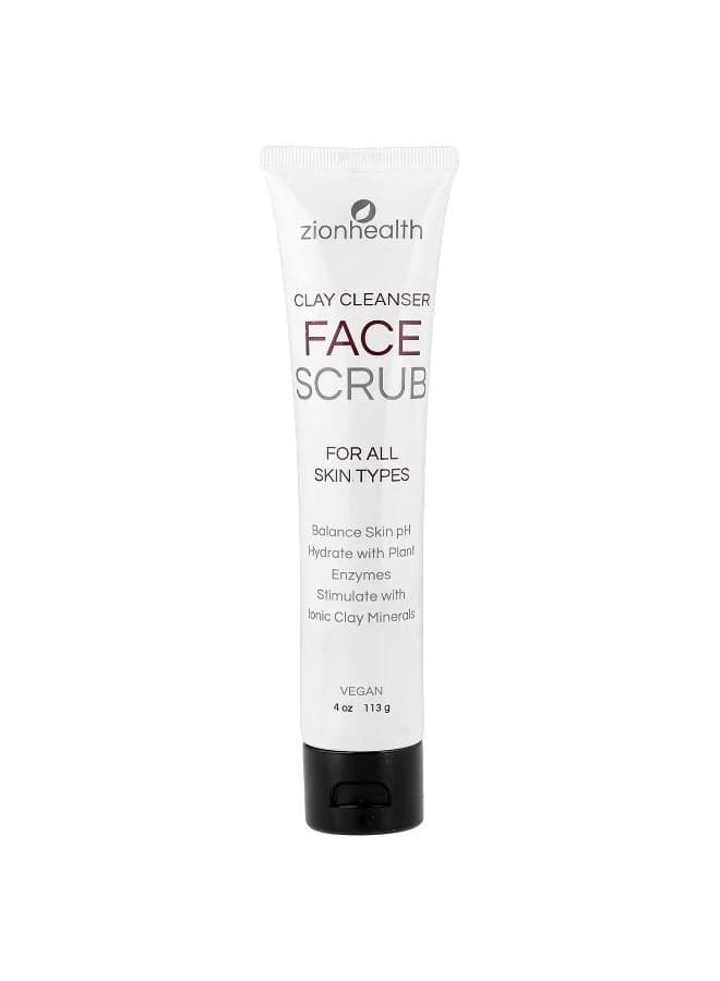 Zion Health, Clay Cleanser Face Scrub, For All Skin Types, 4 oz (113 g)