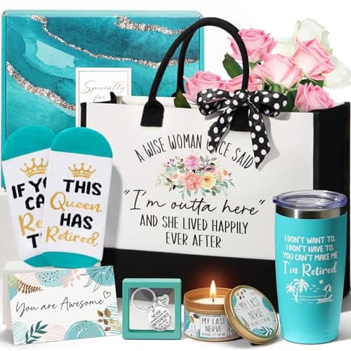 Retirement Gifts for Women 2025 Best Cool Retirement Gifts for Coworker Teacher Nurses Boss Friends Mom Grandma Retirees Coworkers Farewell Leaving Going Away Gift with 20Oz Tumbler Canvas Tote Bag