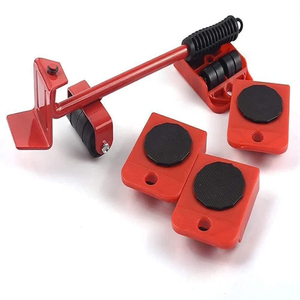 SVK Dream Furniture Lifter Mover Tool Set-Heavy Duty Furniture Shifting and Mover with 4 Sliders for Easy and Safe Moving, 360 Degree Rotatable Pads, Suitable for Sofas and Refrigerators
