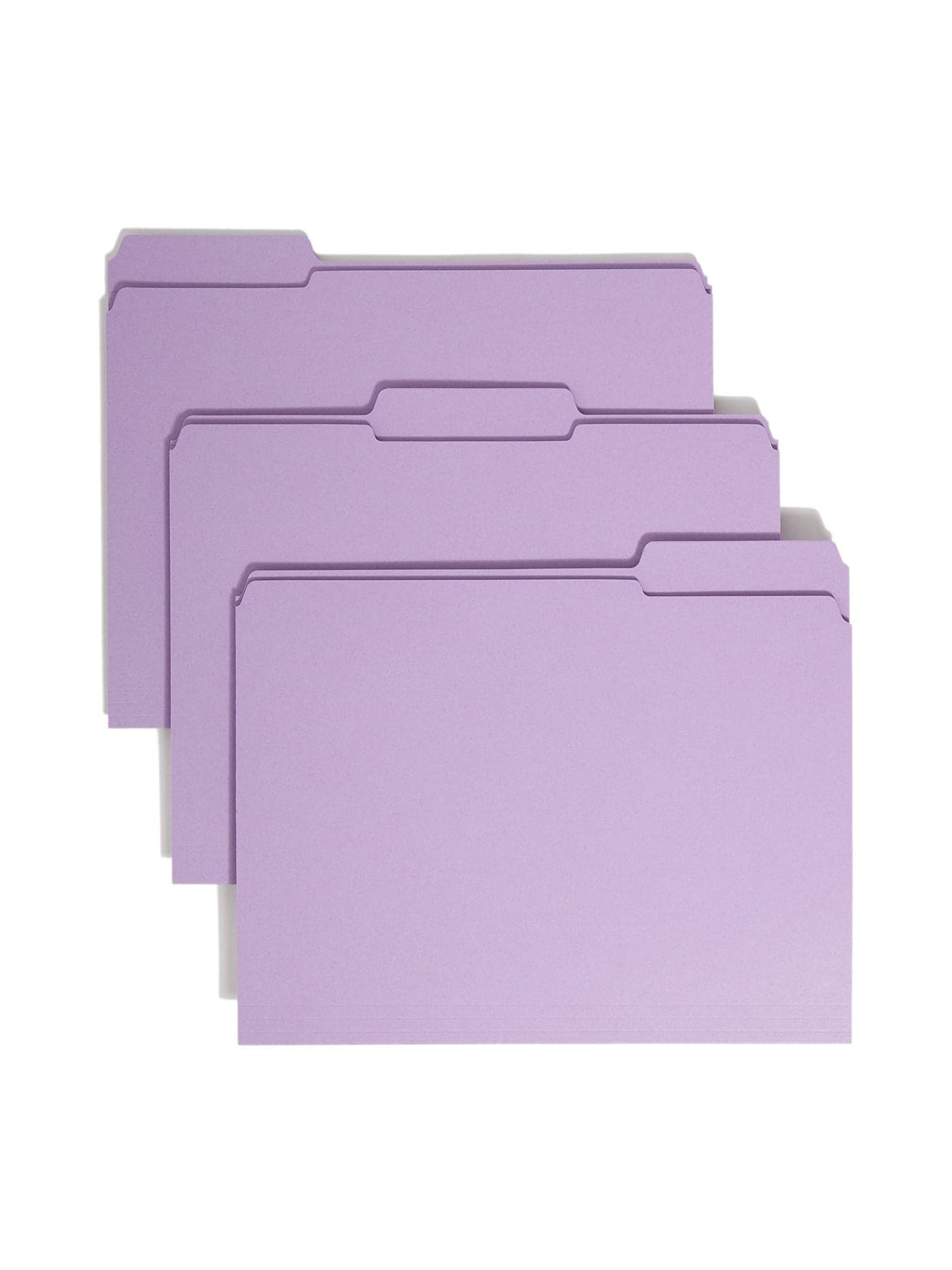 Smead File Folder Reinforced 13Cut Tab Letter Size Lavender 100 per Box 12434