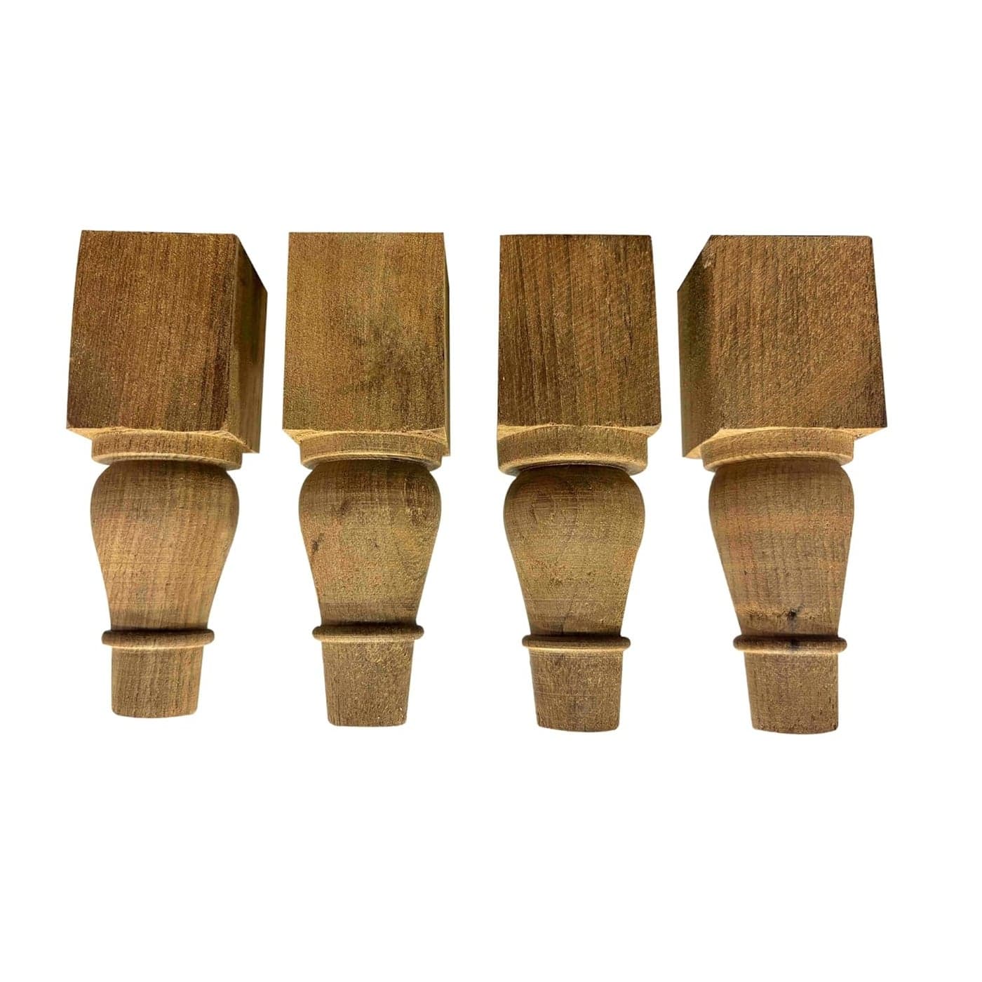 ASHOFY Handmade Teak Wood Pooja Chowki Leg Small Size with 55 Height Light Brown Wooden Religious Altar for Pooja Rooms Spiritual Decor Daily Rituals