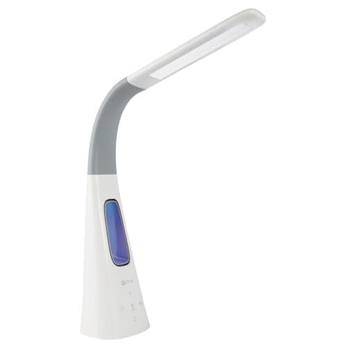 OttLite Cool Breeze LED Lamp with Bladeless Fan - 3 Speed Options & 5 Brightness Settings with Energy Efficient Natural Daylight LEDs - Desktop, Table or Nightstand Lamp for Studying or Reading