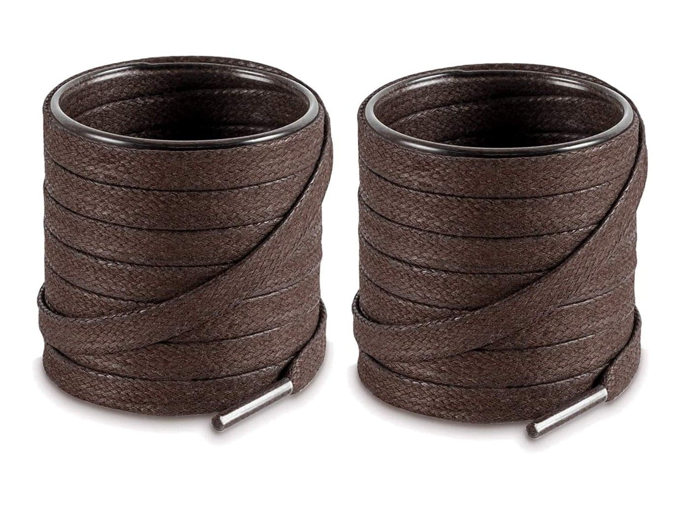 SHOESHINE flat cotton shoe laces for casual, sneaker shoes or boot 8mm wide Dark Brown - 120cm