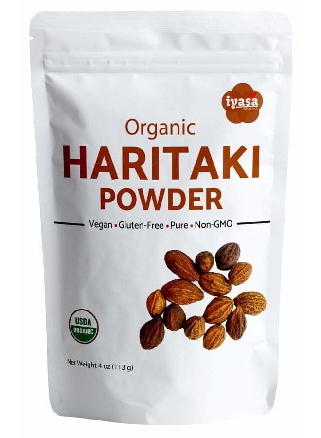 "Iyasa Holistics Organic Haritaki Powder, Harde, Harad, Terminalia Chebula, Kadakapudi, Ayurveda Herb For Digestion, Gas Relief, Healthy Bowel Function, Superal