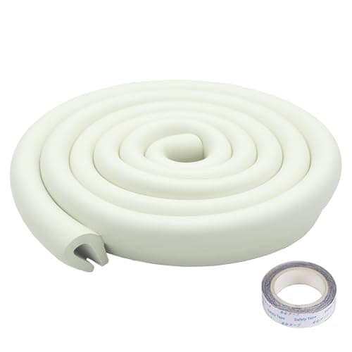 U Shape Edge Protectors for Glass Coffee TableFoam Baby Proofing Safety Bumper Guard StripSuitable for Table Edges with a Thickness of no More Than 2cm078inch65 Ft2mU TypeMilky White