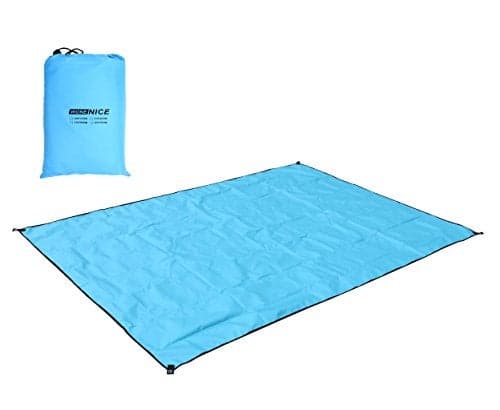 WoneNice 10x10 FT Waterproof Camping Tarp, Lightweight UV Protection Camping Cover for Tents, Beach, Picnics, Car and Adventure, Army Green