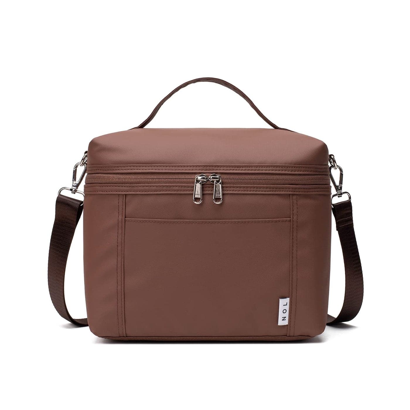 NOL Natural Organic Lifestyle Small Insulated Lunch Bags for Women Cooler Bag Lightweight Nylon Waterproof Lunch Box for WorkSmallcoffee