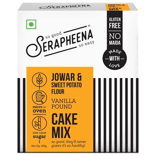 Serapheena Vanilla Pound Cake Mix, 185g | Jowar and Sweet Potato Flour, Gluten Free, No Maida, Quick and Easy to make