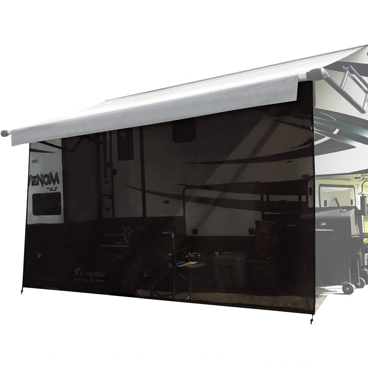 Shadeidea RV Awning Sun Shade Screen 9 X 15 5 Fit for 16 Awning Black Mesh Sunshade Motorhome Camping Trailer Awning Screenshade UV Sunblocker Canopy Sunscreen 3 Year Warranty