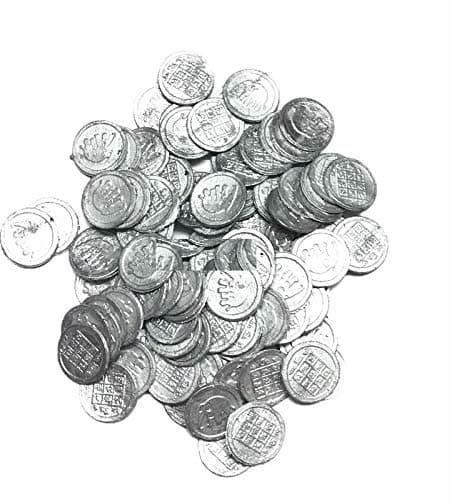 Krisah Lead Ranga Remedy Coin Figurines - Grey, 31 pieces