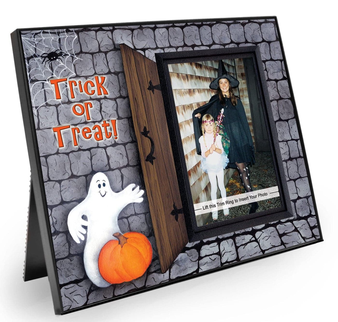 "Trick or Treat" Halloween Picture Frame from Expressly Yours!, Display Kids Fun Costume Halloween Pictures, Holds 3.5 x 5 Photo for Tabletop Display