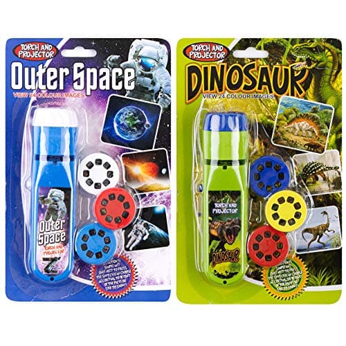 Georgie Porgy Slide Torch Projector Toys Flashlight for Kids Educational Solar System Planet Toys Science Set Wall Ceiling Tents Dino Night Lamp Gifts for Boys Girls Outer Space Dinosaur