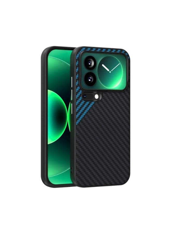 Carbon Fiber Magnetic Case Compatible with Xiaomi 17 Pro Max 2025, 6D Micro-Embossed Texture Cover with Invisible Magnetic, Ultra-thin Matte Anti Shock and Anti Fall Cover