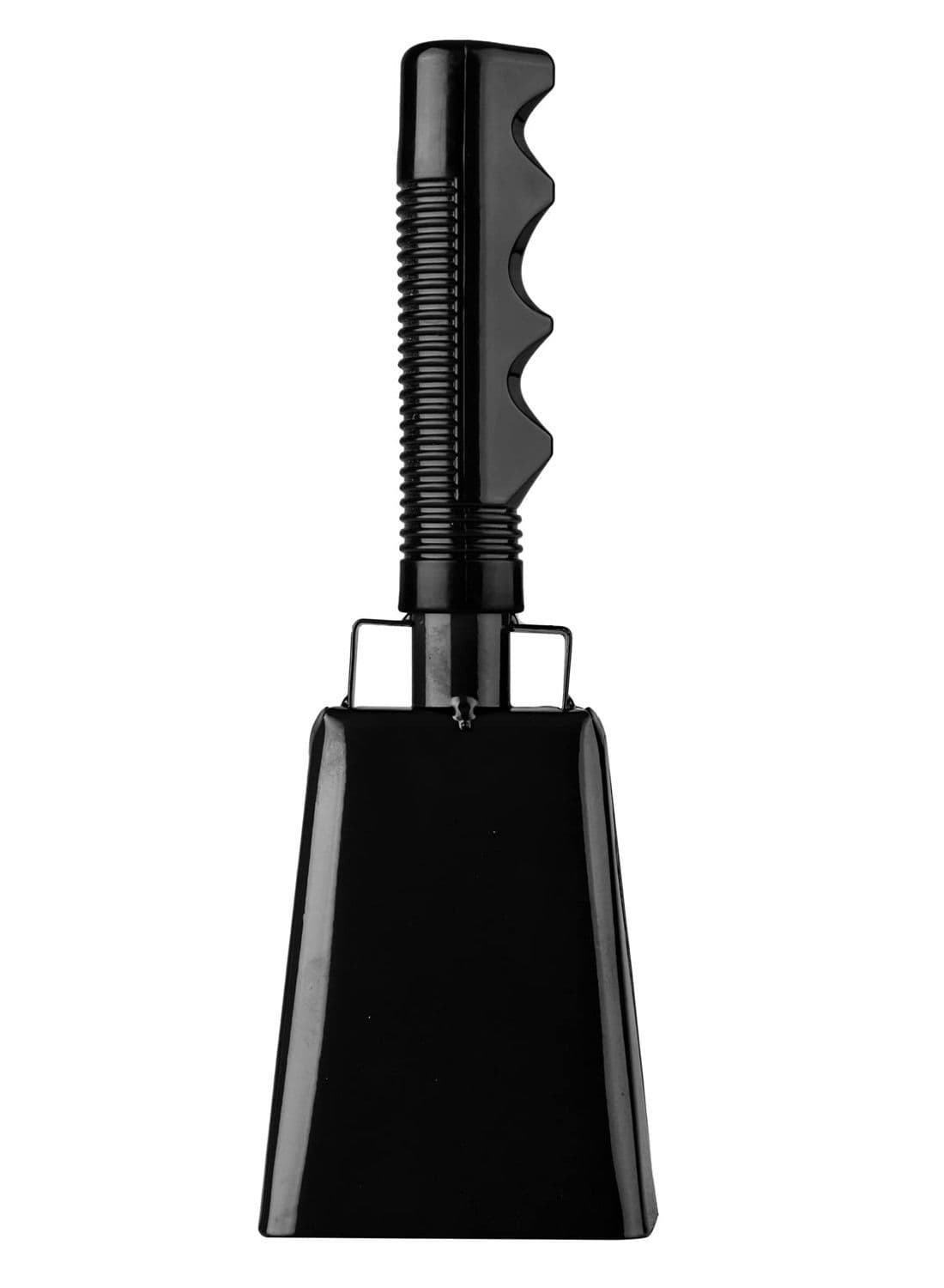 8 inch Steel Cow Bell with Handle Cowbells, Cheering Hand for Sports Events,Football Games,Party,Farm,Hand Chimes Musical Instruments, Noise Makers,Loud Call (Black)