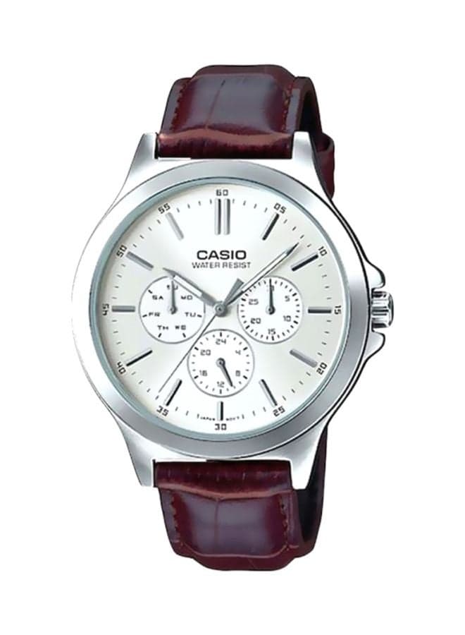 Men Enticer Analog Watch MTP-V300L-7AUDF - 42 mm - Brown