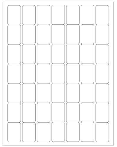 ChromaLabel 1 x 1.50 Inch Printable Labels, Compatible with Laser and Inkjet Printers, 2450 Stickers per Pack, White, Permanent