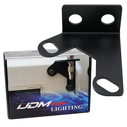 iJDMTOY Behind The Spare Tire Dual CB Antenn Mounting Bracket Holder Hardware Compatible with Jeep 2007-2017 Wrangler JK Unlimited
