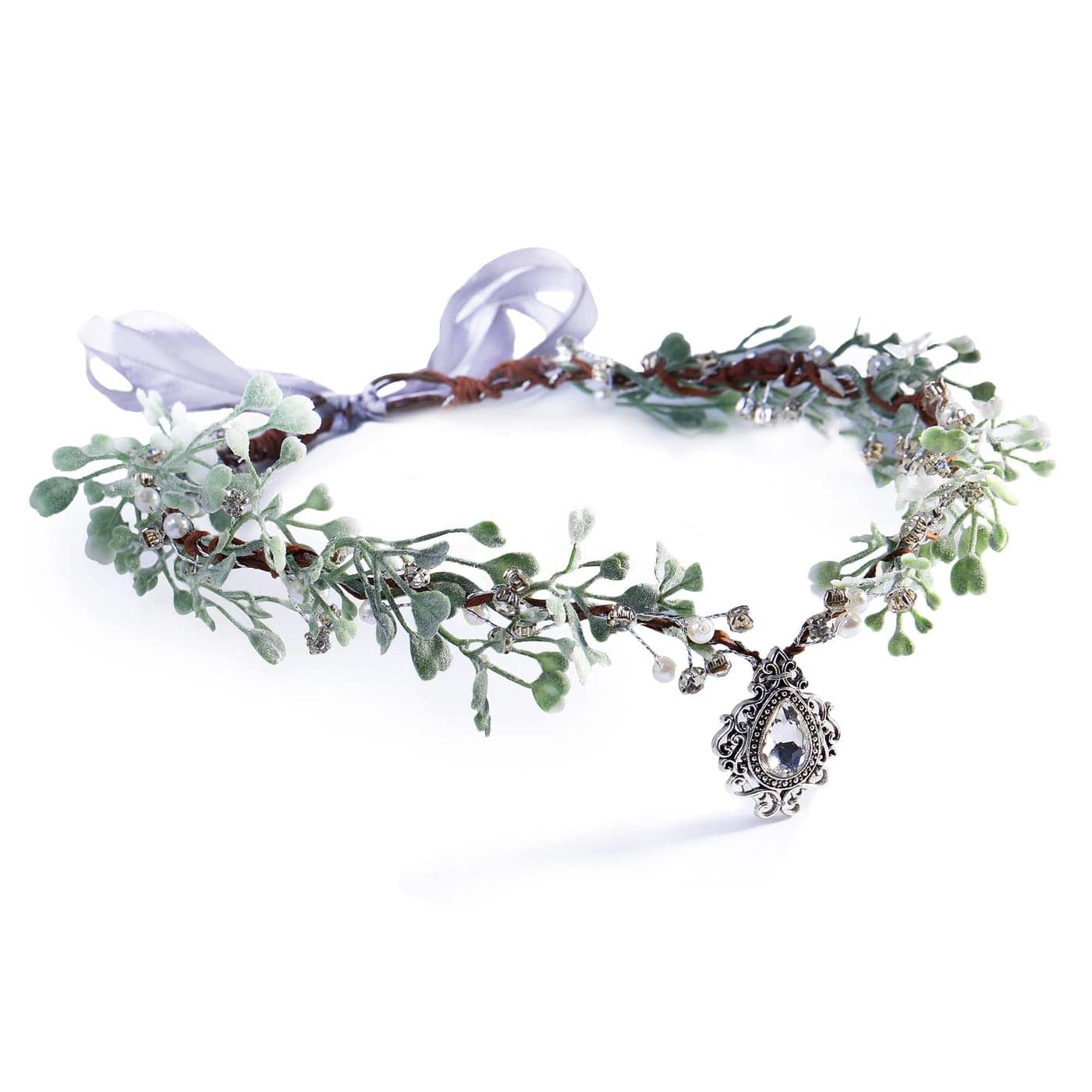 MOSTORY Fairy Flower Crown Women Elf Headpiece Forest Floral Headband Woodland Circlet for Women Renaissance Halloween Accessory Renfaire Cosplay