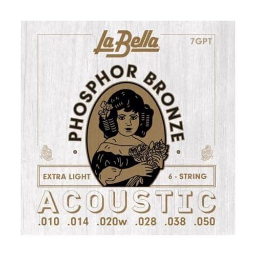 La Bella 7GPT Phosphor Bronze - Extra Light Acoustic Guitar String 10-50