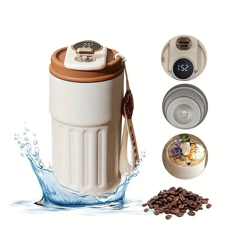Suicune Insulated Thermal Mug Durable Stainless Steel Coffee Mug with Leak Proof Lid Camping for Coffee Tea Drinks Travel Easy Grip Portable Double Wall Stainless Steel Travel Mug