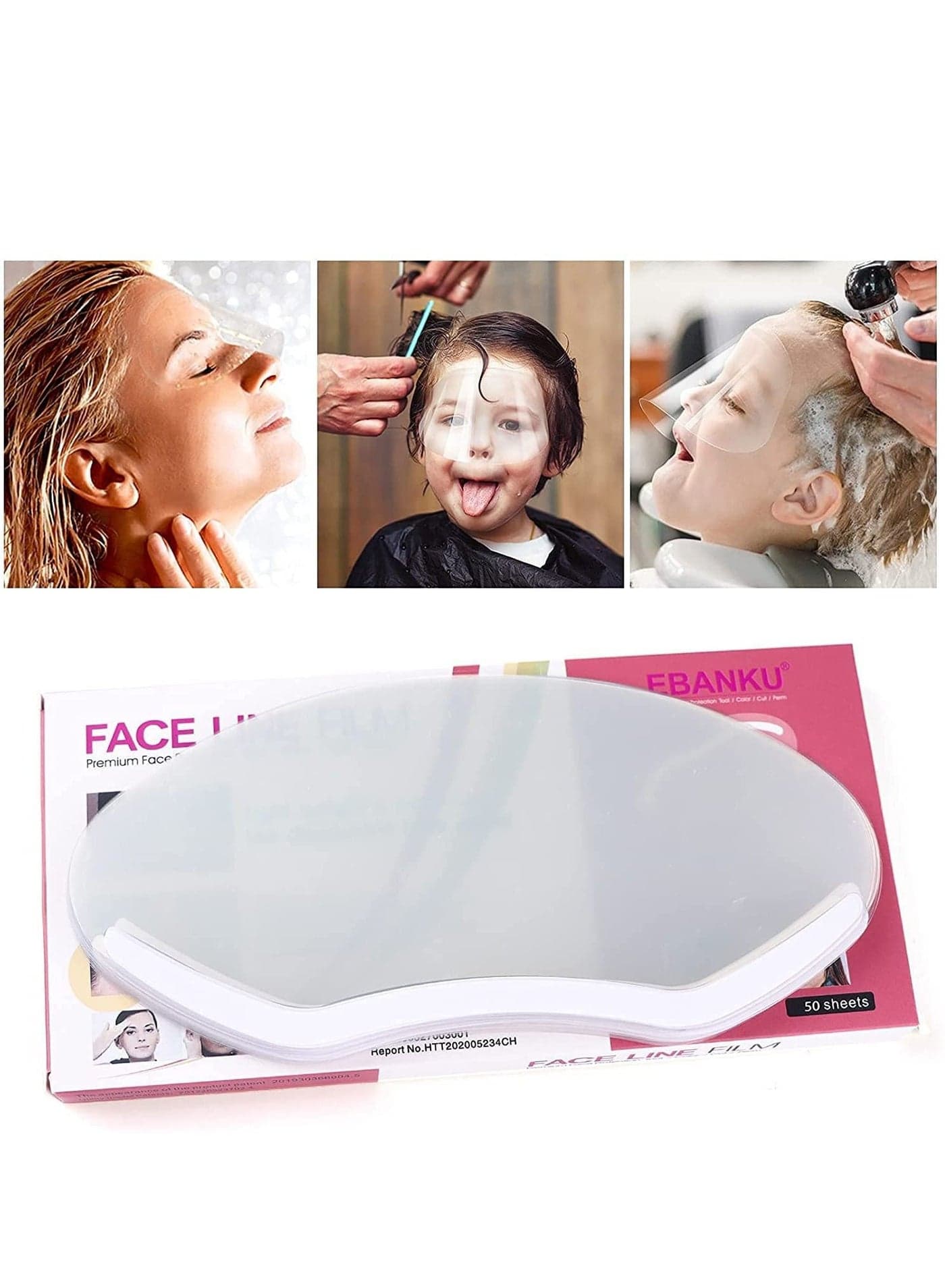 Disposable Face Sheilds Clear Shower Eye Shield Plastic Visors Hairdresser Transparent Hairspray Makeup Protector For Eyelash Extensions Hair Cutting 50Pcs