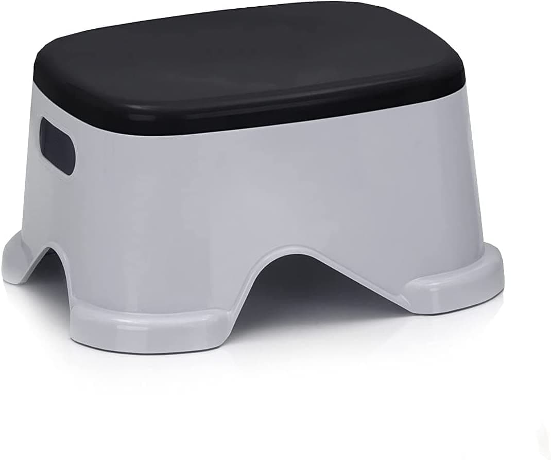 LANKESH ENTERPRISE Stool for Kitchen and Bathroom Very Strong Built Attractive Looking Unbreakable Plastic Stool Comfortable Seating Gray