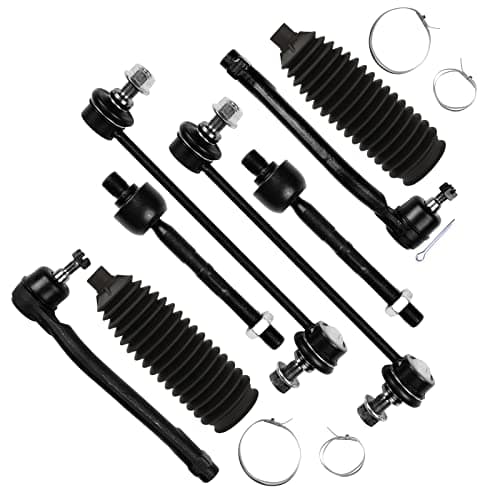 SCITOO 8pcs Front Suspension Kit Outer Inner Tie Rod End w/Steering Boot fit 2007-2012 for Hyundai for Elantra 2010-2013 for Kia Forte 2010-2013 for Kia Forte Koup 2012 for Kia Forte5 Sway Bar Link