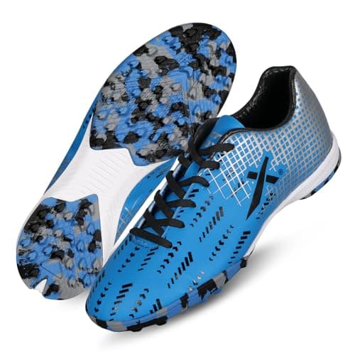 Vector X Royale + Turf Shoe for Men with Synthetic Leather Lightweight Insole Provides More Comfort, Cushioning and Grip EVA Phylon/Rubber Sole (Blue-Black, Size-10)