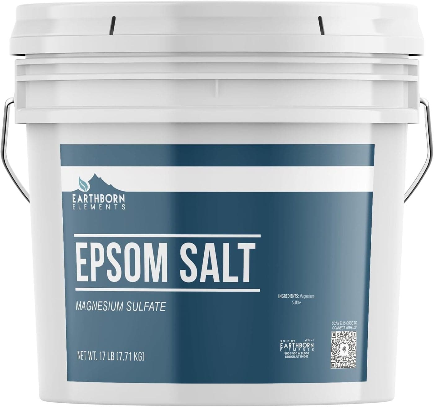 Earthborn Elements Epsom Salt 2 Gallon Bucket, Magnesium Sulfate, Soaking Solution