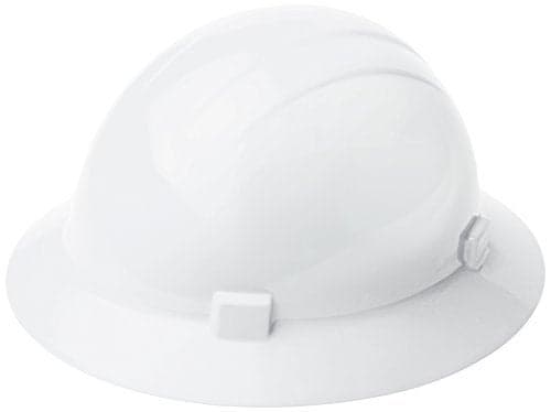 ERB Safety Products 19431 Americana Full Brim Vent Mega Ratchet, Size: 6 1/2 - 8, White, Medium
