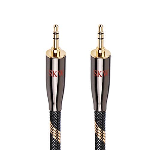 SKW Audiophiles High Gauge AUX Cable 3.5mm Male to Male Jack Cable with Diameter 6.8mm Stereo Audio Cable 6.5ft(2m)