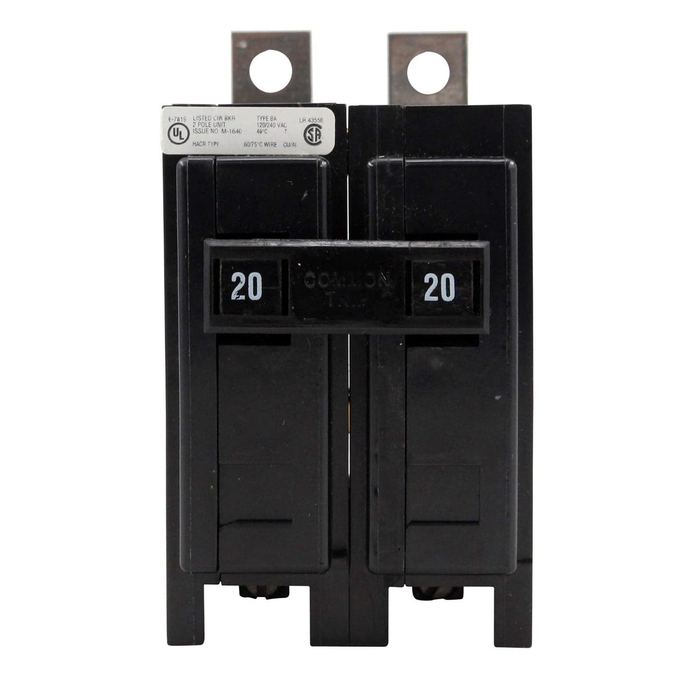 Eaton Cutler-Hammer Cutler Hammer BAB2020 20A 2 Pole Circuit Breaker, Color