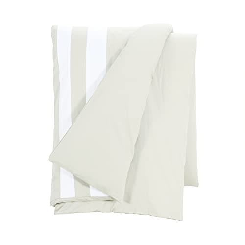Spread Spain® Botanic Cotton 550 Thread Count King Size Quilt Cover with Corner Loops & Openable Zipper (90X108) - White