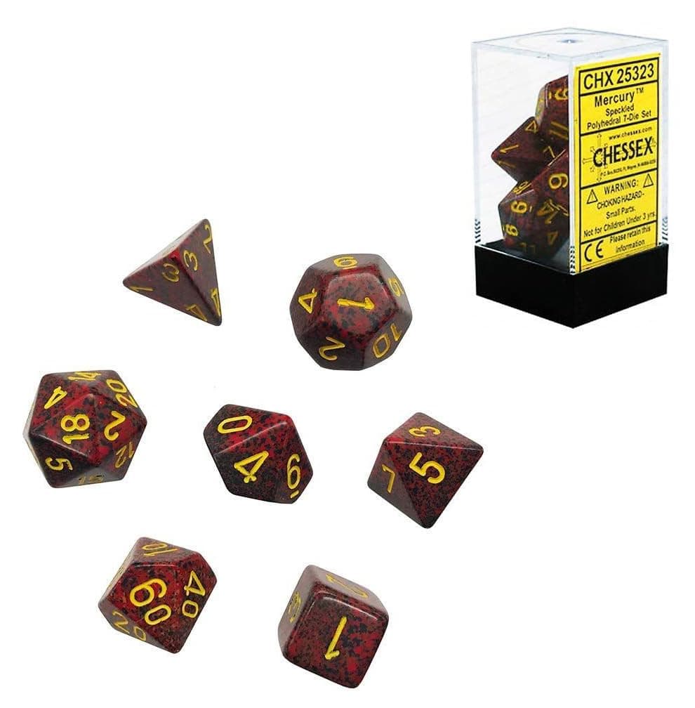 Chessex CHX25323 Dice-Speckled Mercury Set, Multicolor