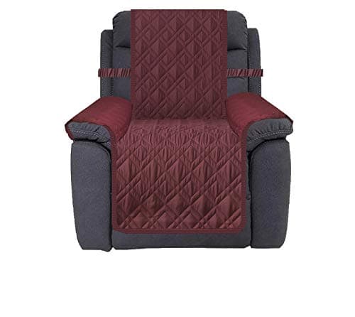 Ameritex Waterproof Nonslip Recliner Cover Stay in Place, Dog Chair Cover Furniture Protector, Ideal Recliner Slipcovers for Pets and Kids (Burgundy, 30'')