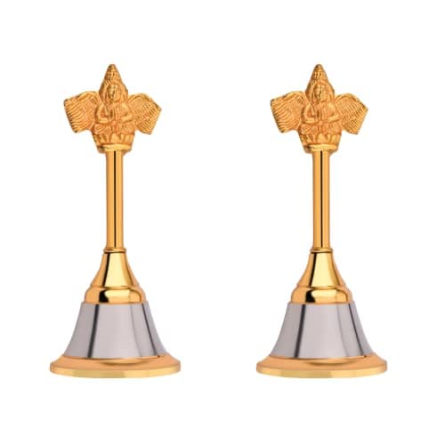 DecorDepo Hanging Bell | Decorative Bell for Pooja Room, Main Door, Home Decor/Decorative Accessories/Festive Decor with J Hook's