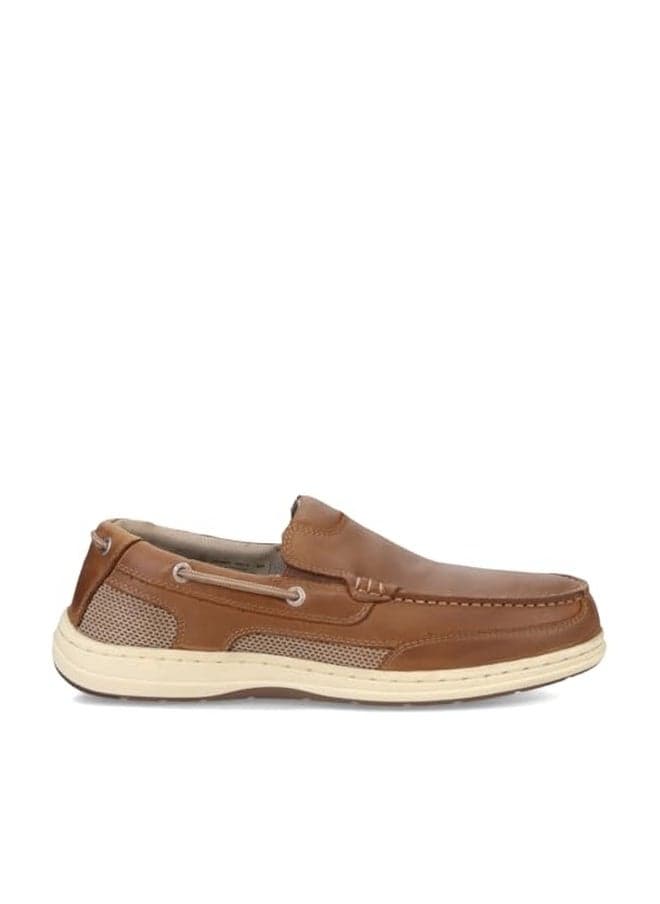 Dockers Men's Tiller Boat Shoe, Dark Tan, 9 W US
