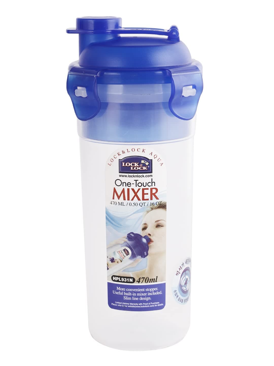 LockLock 16Fluid Ounce One Touch Round Food Container with Mixer Tall 19Cup